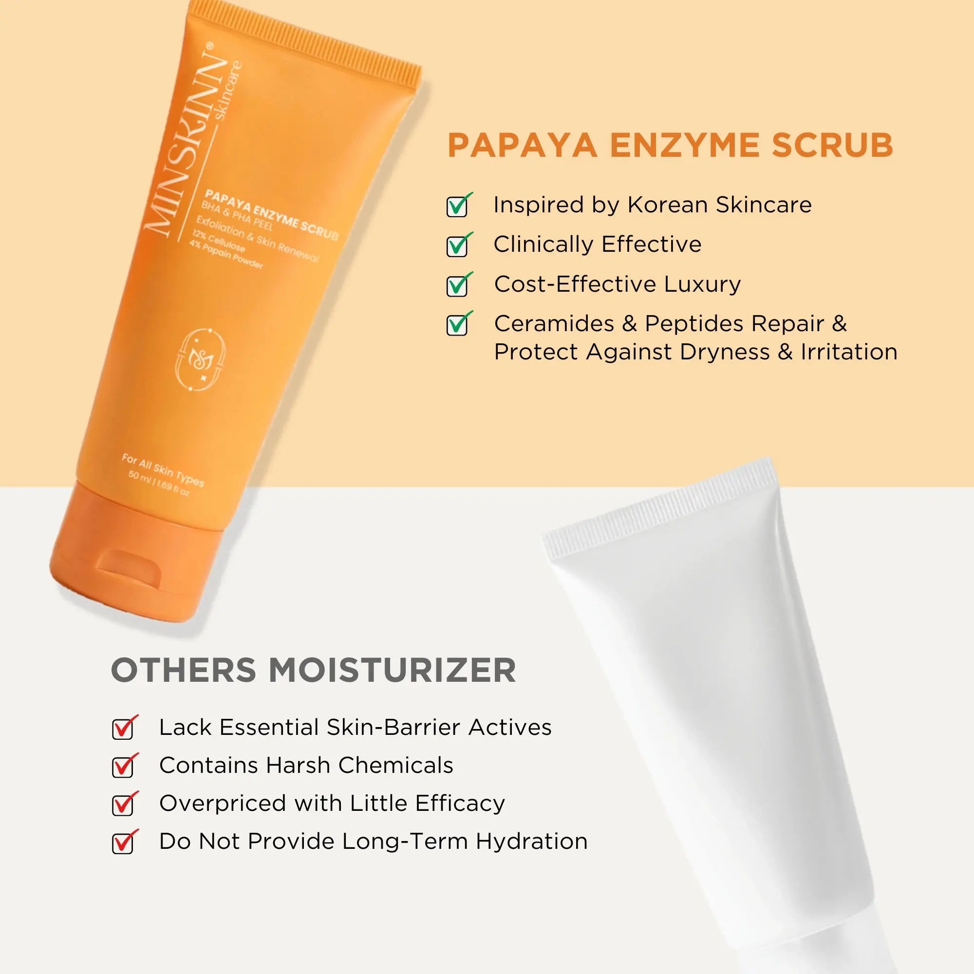 Papaya Enzyme Scrub BHA PHA Peel 